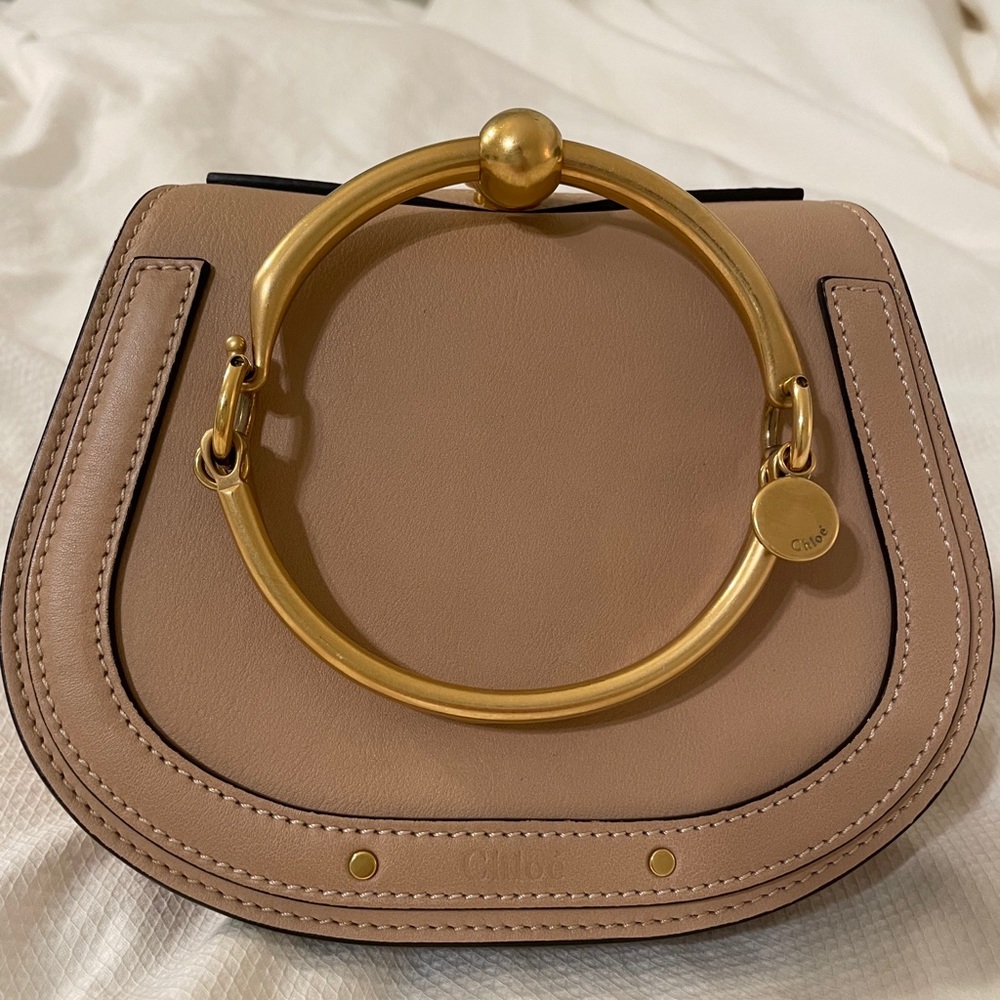 Authentic Chloe Nile Bracelet Bag Beige Biscuit
